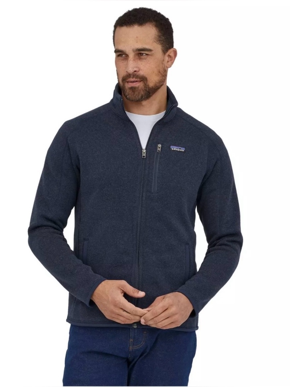 Mens Patagonia Better Sweater Full Zip Fleece Jacket Size XL Navy Blue